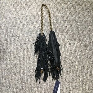 Rebecca Minkoff fringe leather chain handbag strap
